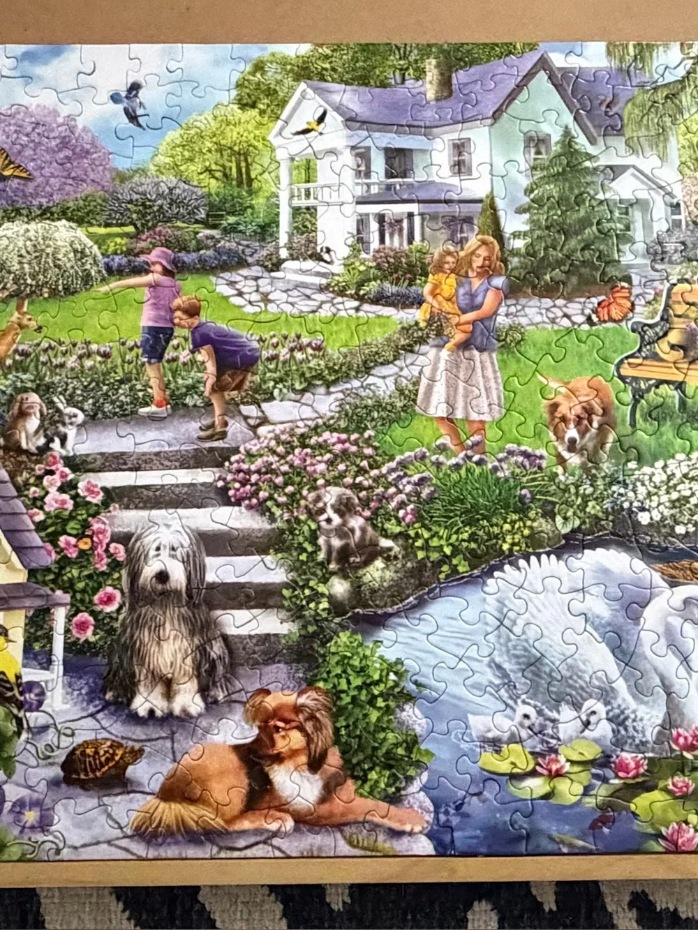 Bits and Pieces Lily Pond Mary Thompson 300 Piece Large Piece Jigsaw Puzzle